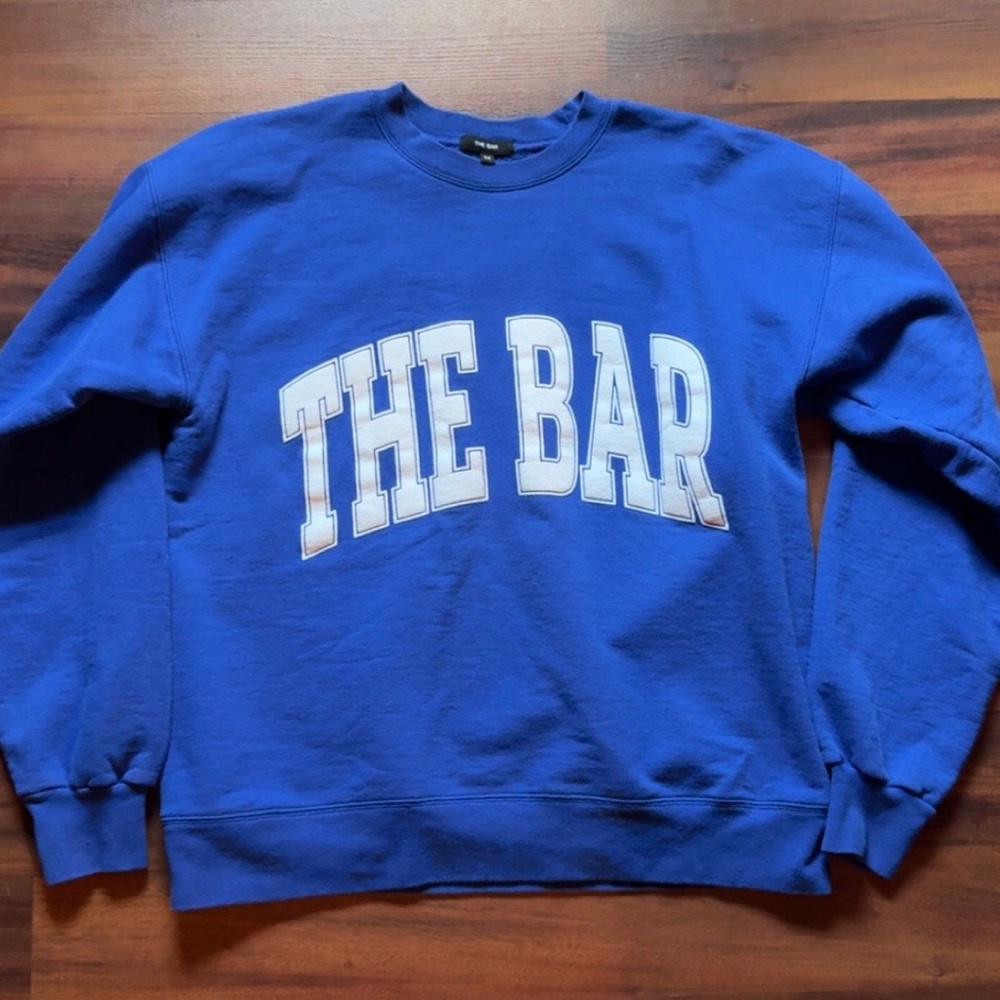 The Bar Varsity Sweatshirt Cobalt
